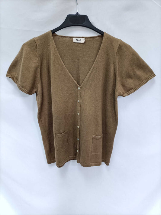 NICOLI. Top marró verdoso punto T.18 (xs)