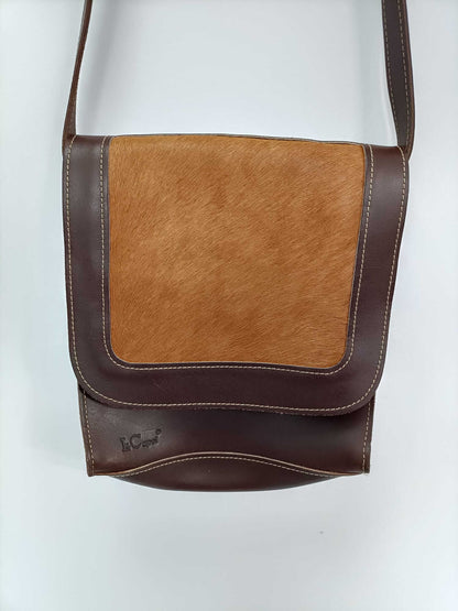 LU CAPEL. Bolso piel marrón