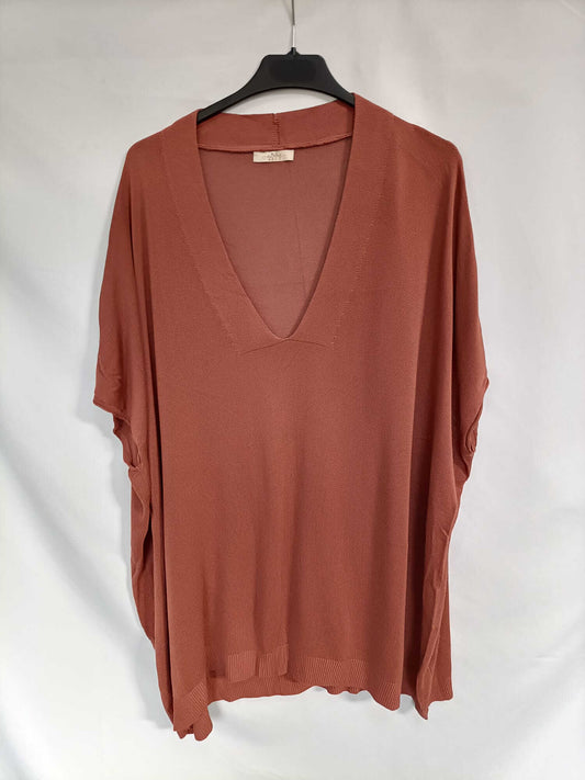 OTRAS. Jersey/top teja jaspeado Tu (l/xl)