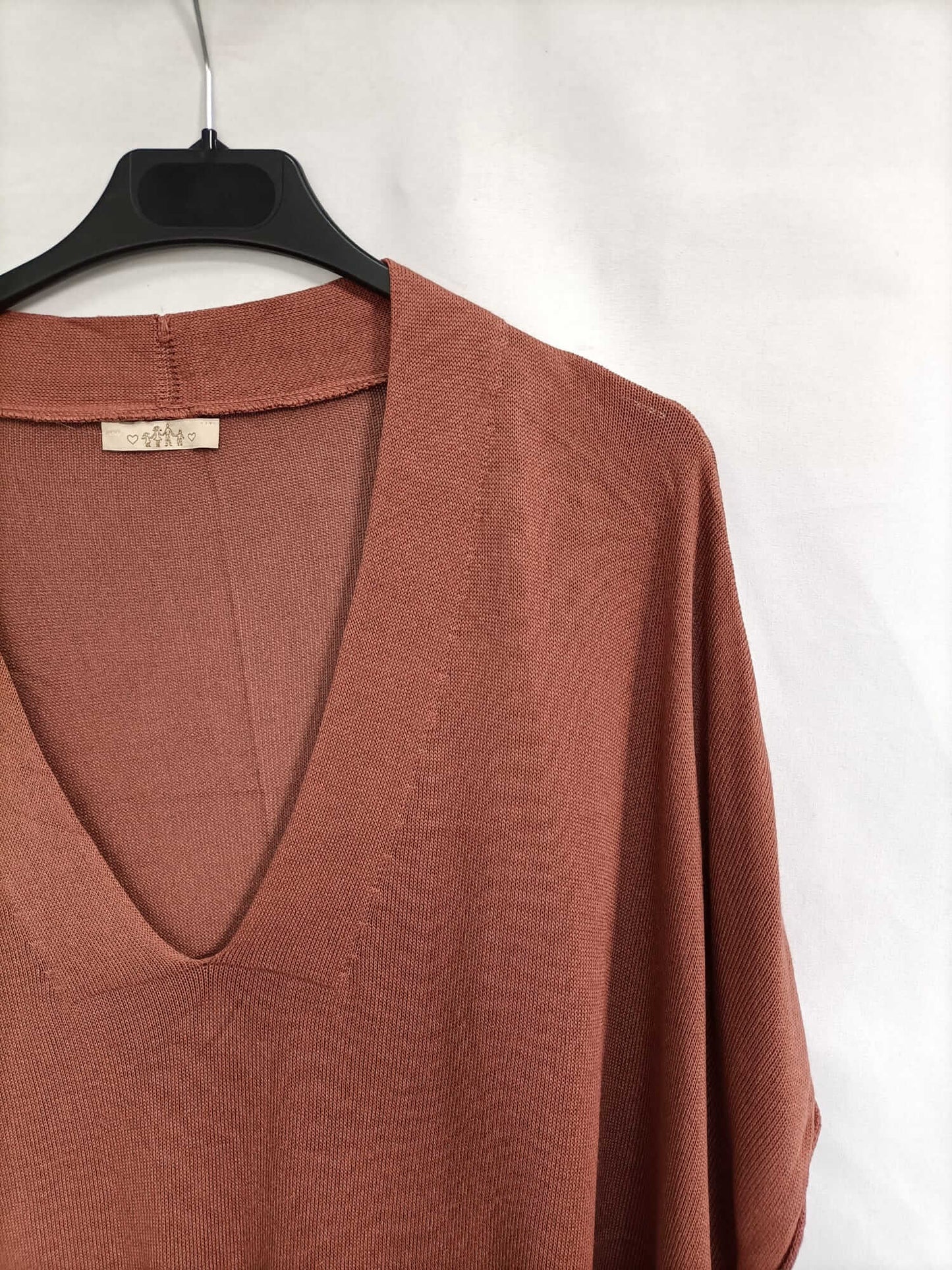 OTRAS. Jersey/top teja jaspeado Tu (l/xl)