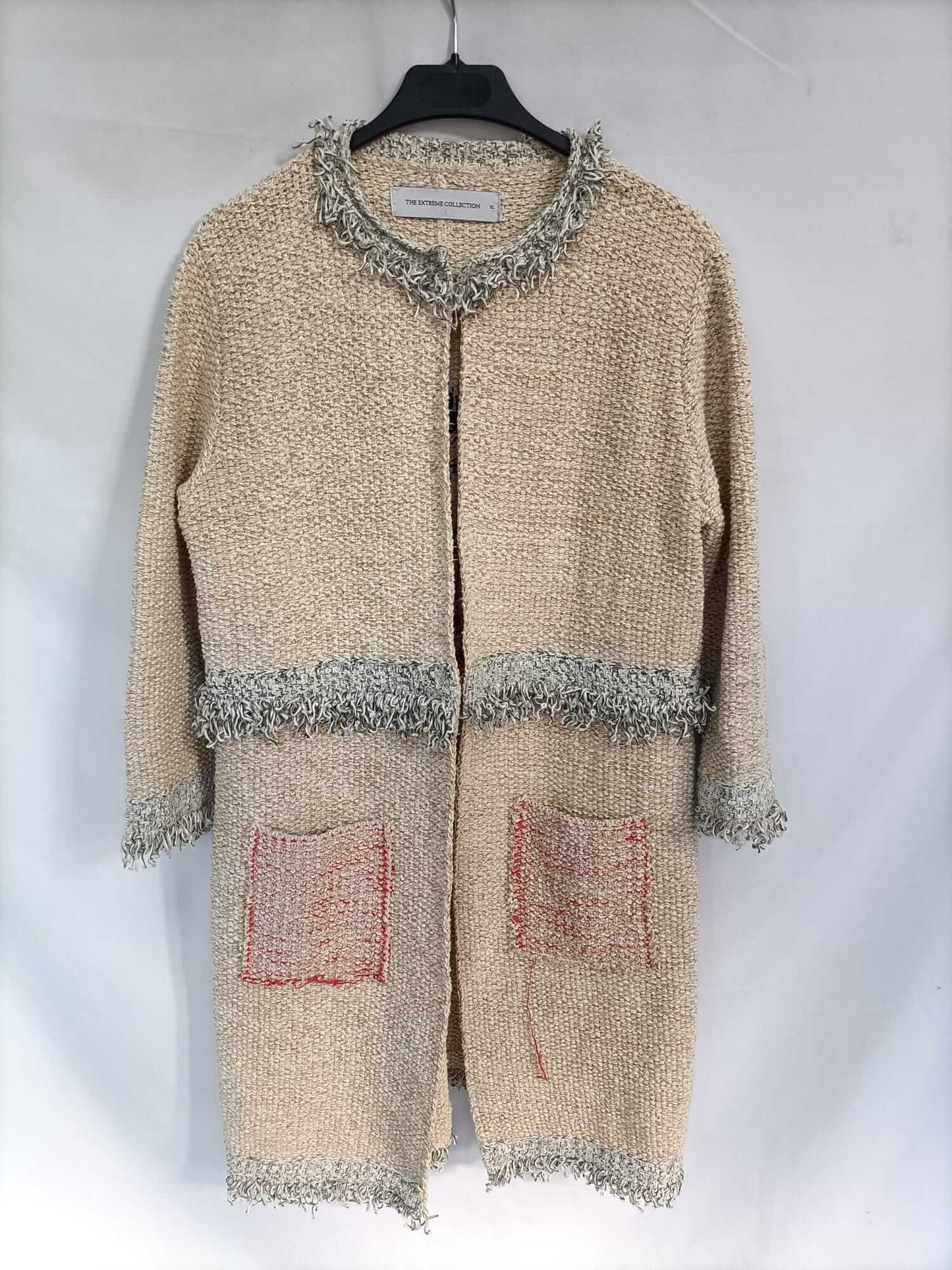 THE EXTREME COLLECTION. Abrigo tweed beige T. xl