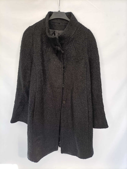 YERA. Black sheepskin coat, size 44