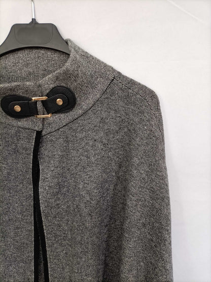 PARFOIS. Poncho gris jaspeado Tu