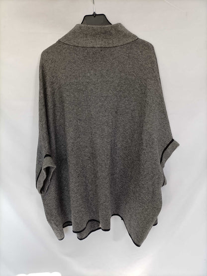 PARFOIS. Poncho gris jaspeado Tu