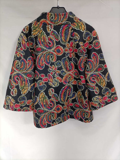 OTRAS. Abrigo negro amebas colores T.xl