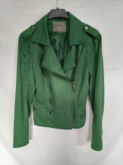 ICHI. Green suede jacket size 40