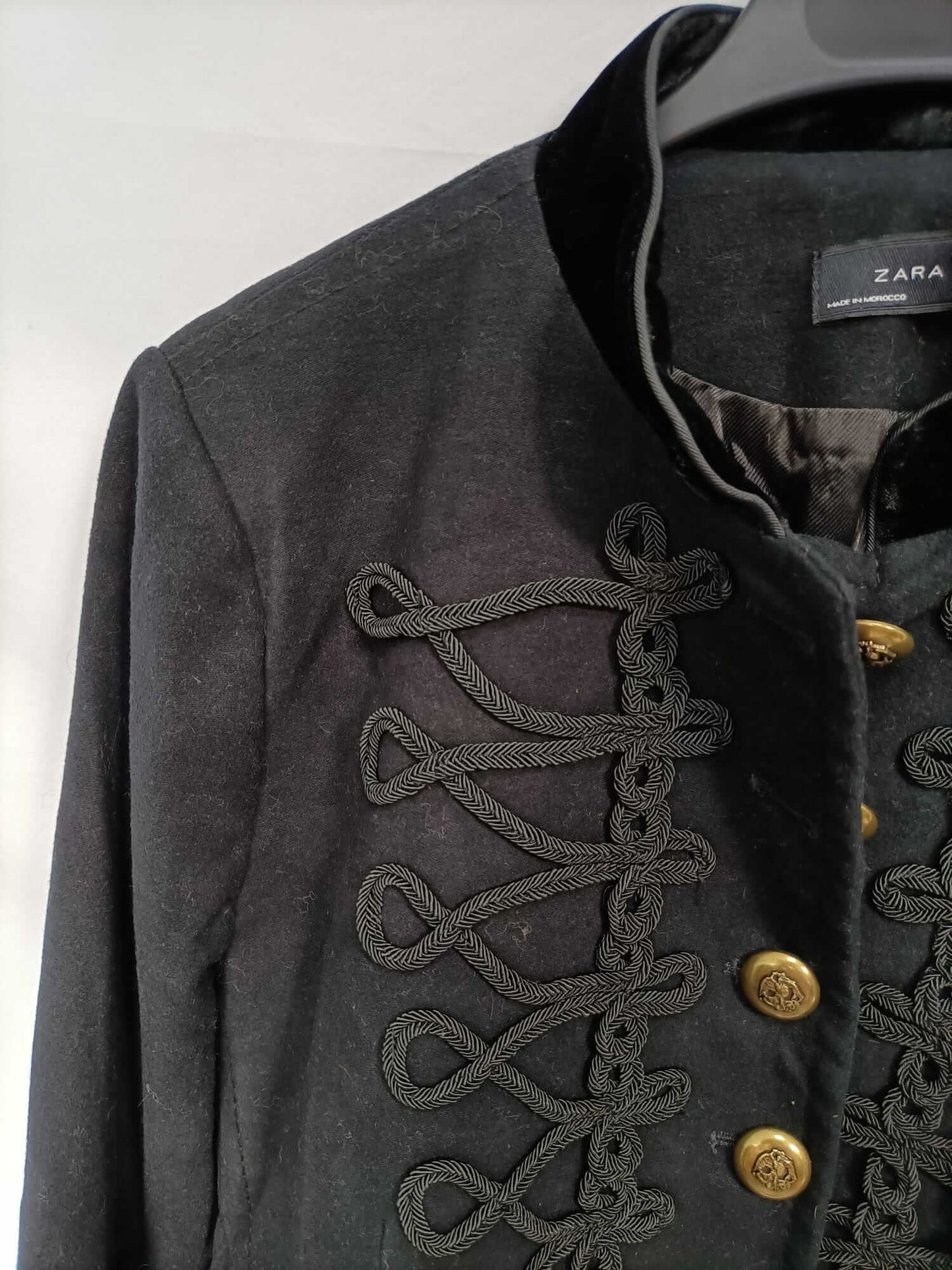 ZARA. Black cloth coat, size XL