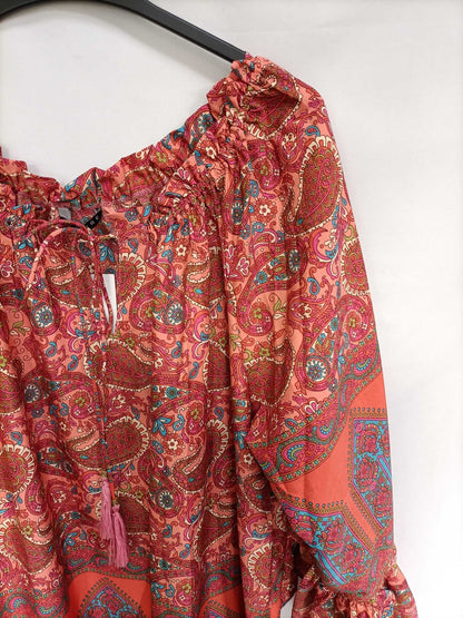 FANELLO (JEUVRE). Vestido burdeos amebas Tu (l/xl)