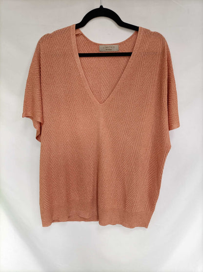 market.EL CORTE INGLES. Top jaspeado naranja T.l