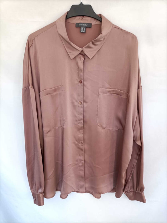 PIMARK.Blusa rosa satinada T.46