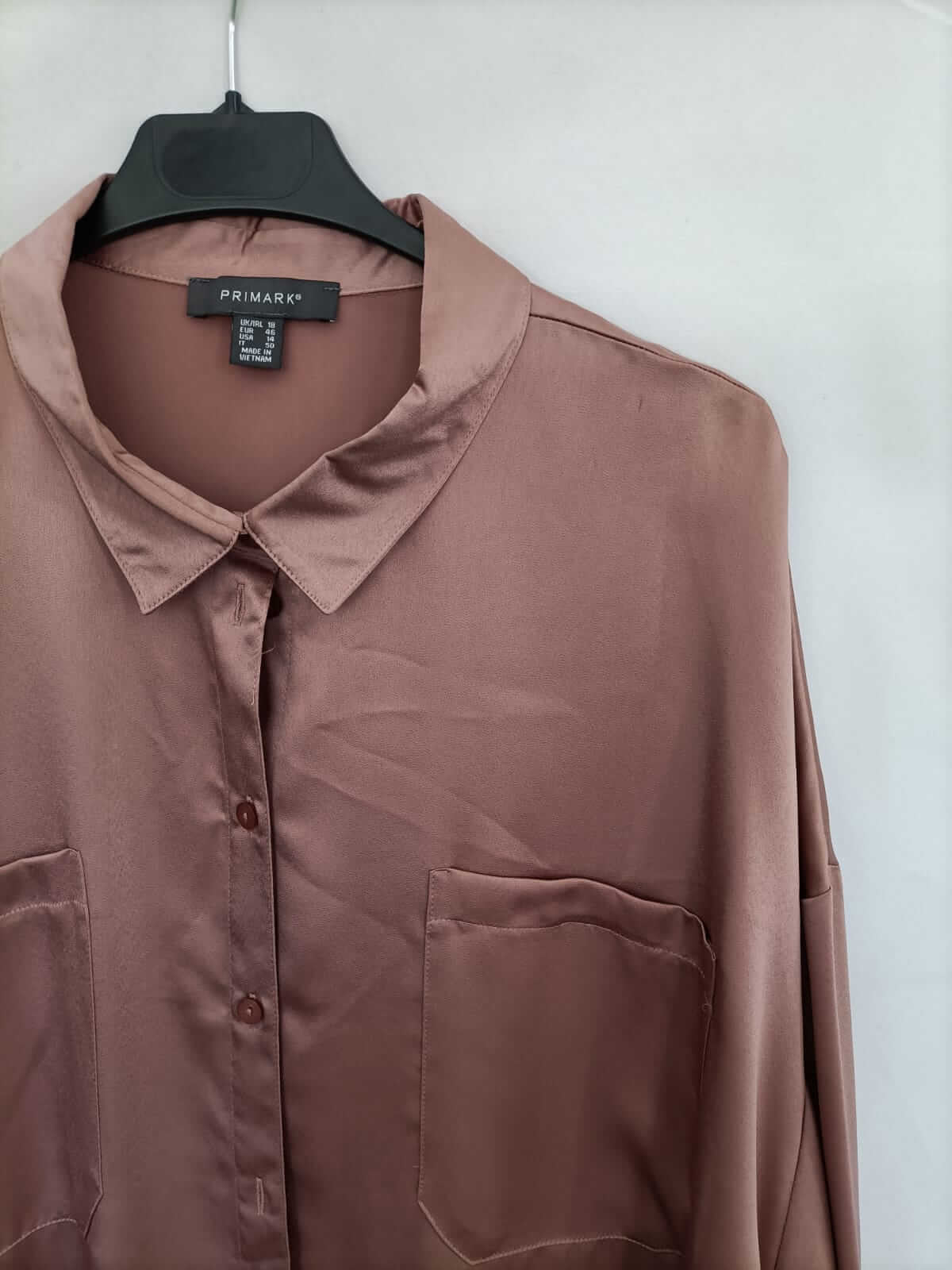 PIMARK.Blusa rosa satinada T.46