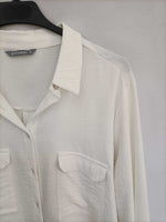 PRIVILEGE.Blusa blanca básica T.L/XL