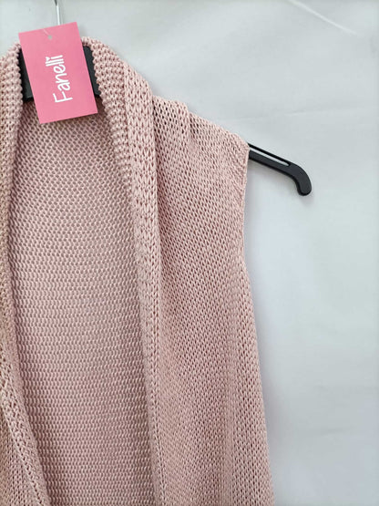 FANELLI.Chaleco rosa punto TU