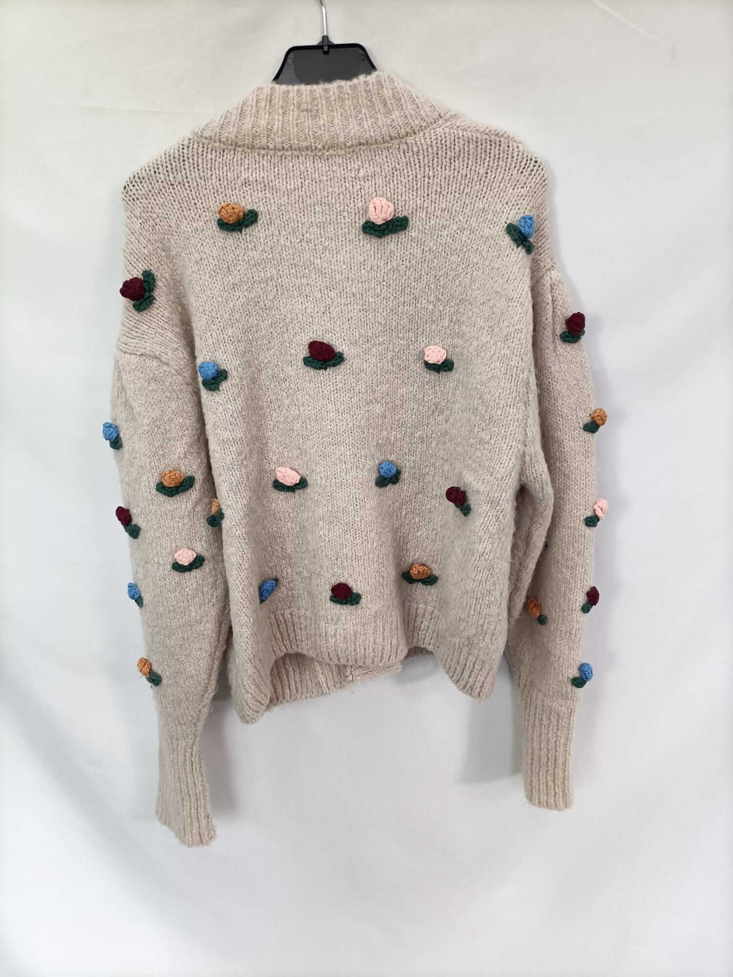 ZARA. Beige floral cardigan Tl