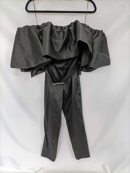 ZARA. Mono negro largo volante T.m