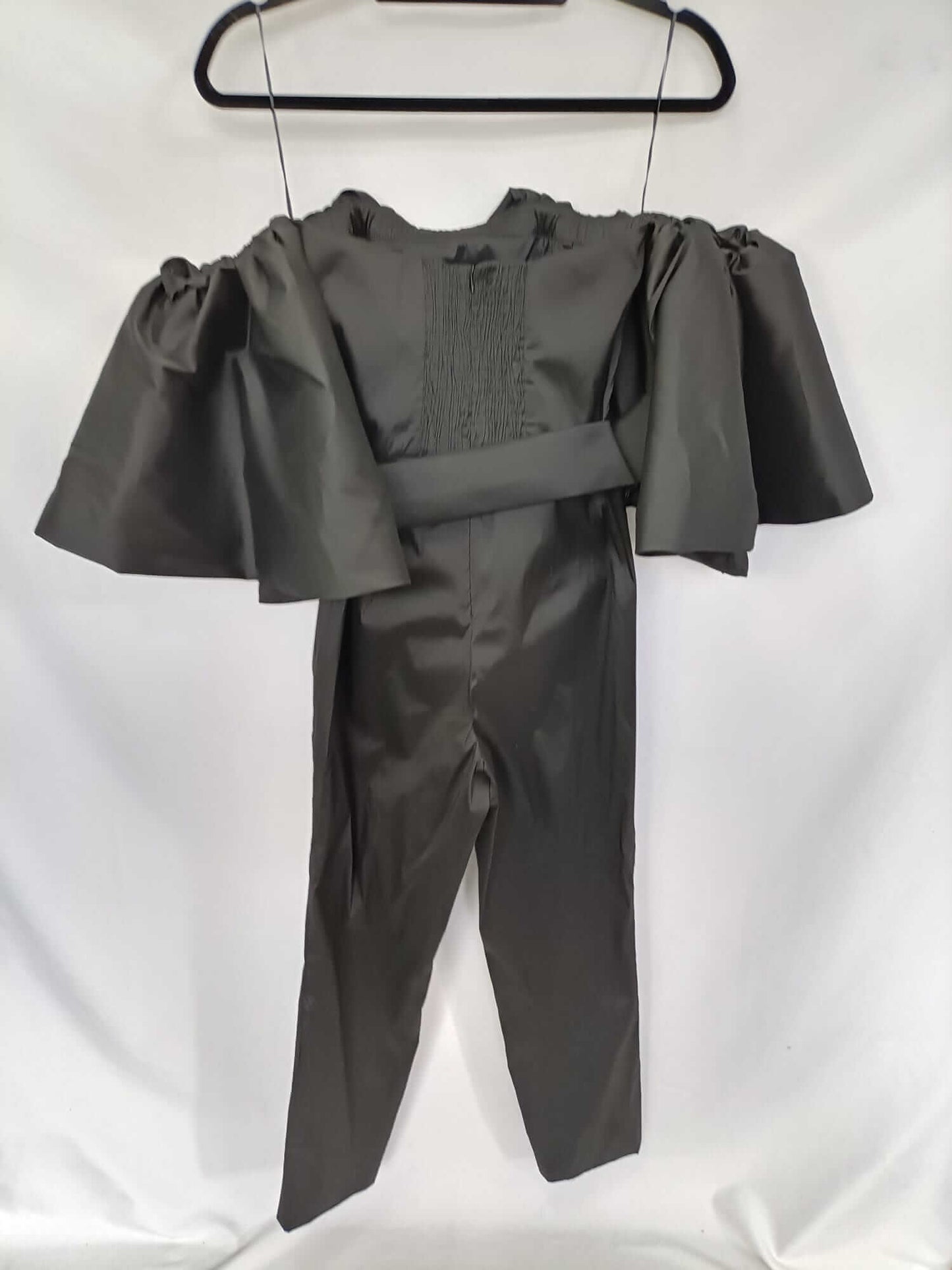 ZARA. Mono negro largo volante T.m