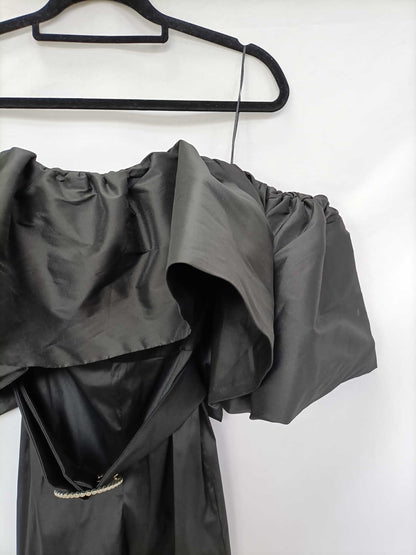 ZARA. Mono negro largo volante T.m