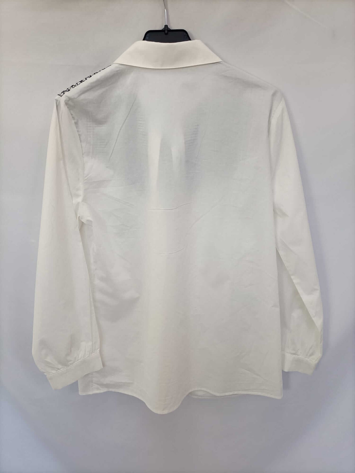 LA MAGLIETTA. Blusa blanca detalle negro Tu (m/l)