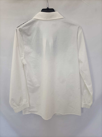 LA MAGLIETTA. Blusa blanca detalle negro Tu (m/l)