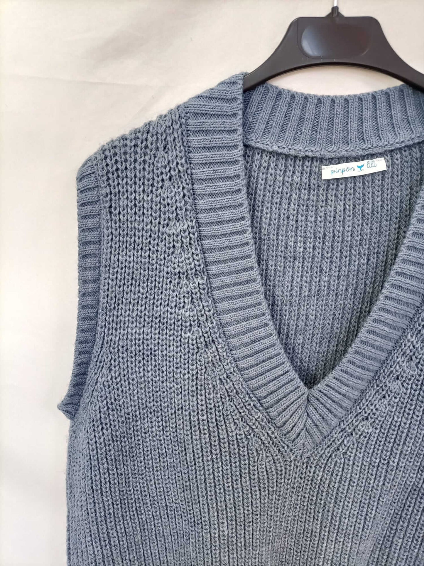 PINPON LILI. Chaleco celeste Tu (l/xl)