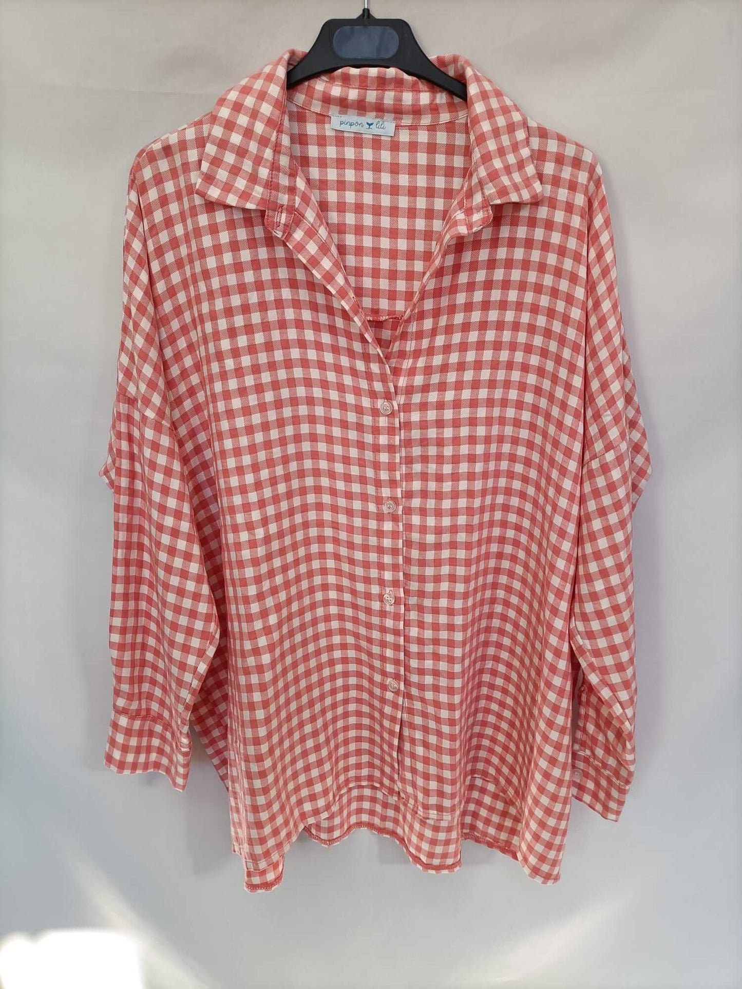PINPON LILI. Blusa de cuadros vichi Tu (l/xl)