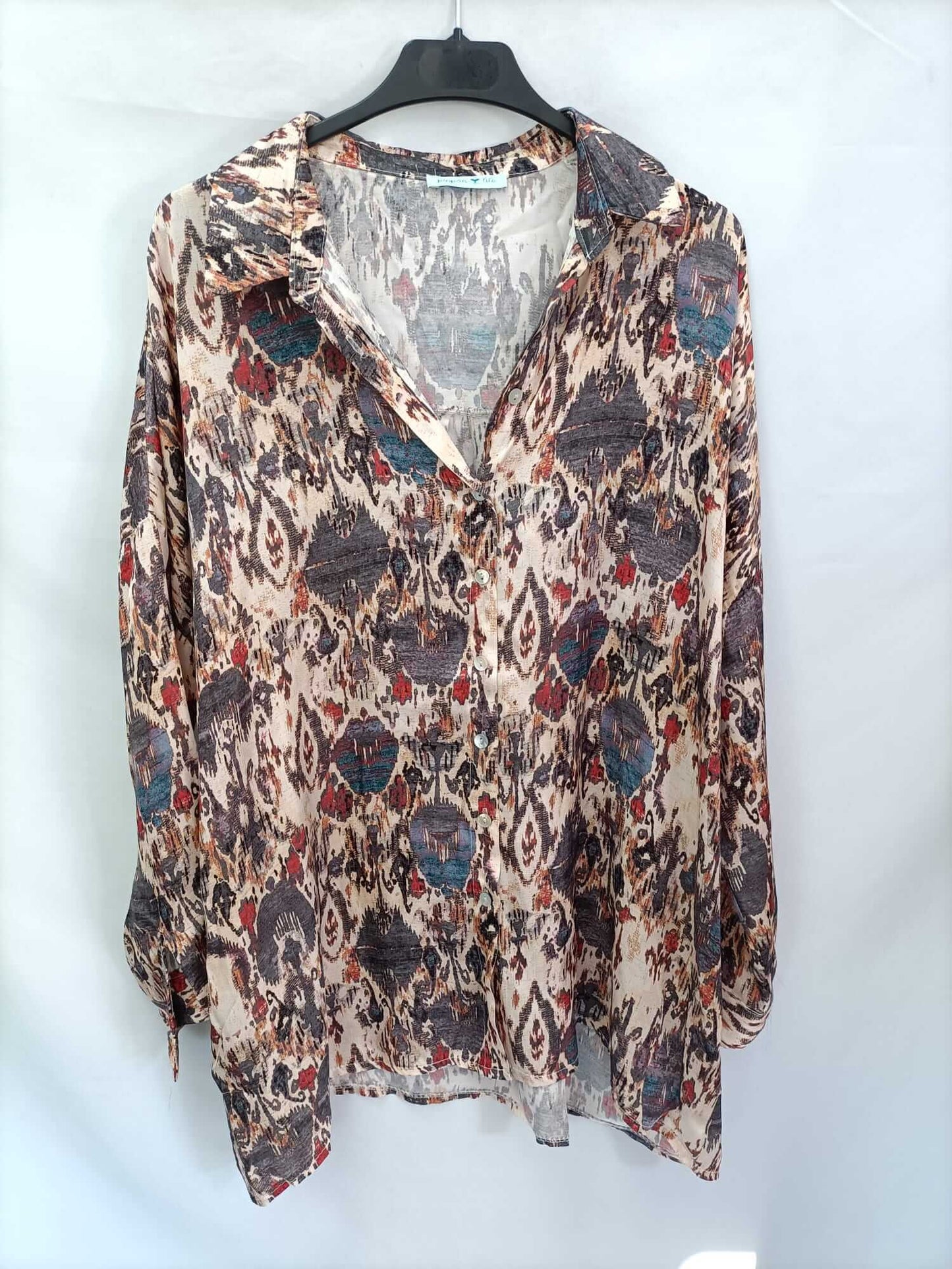 PINPON LILI. Blusa fluida estilo retro Tu (l/xl)