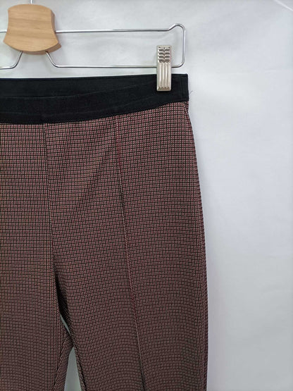 MANGO. Pantalón pata de gallo T.m