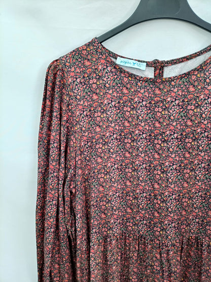PINPON LILI. Vestido largo flores T.u (s/m)
