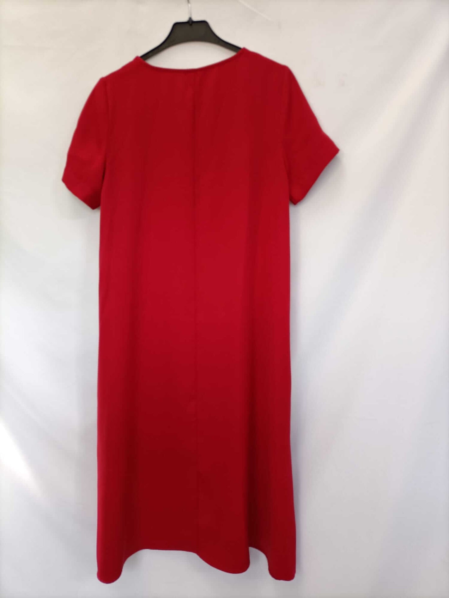 MANGO. Vestido midi rojo botones T.s