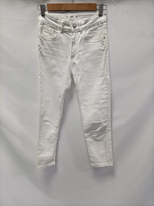MANGO. White denim trousers, size 34