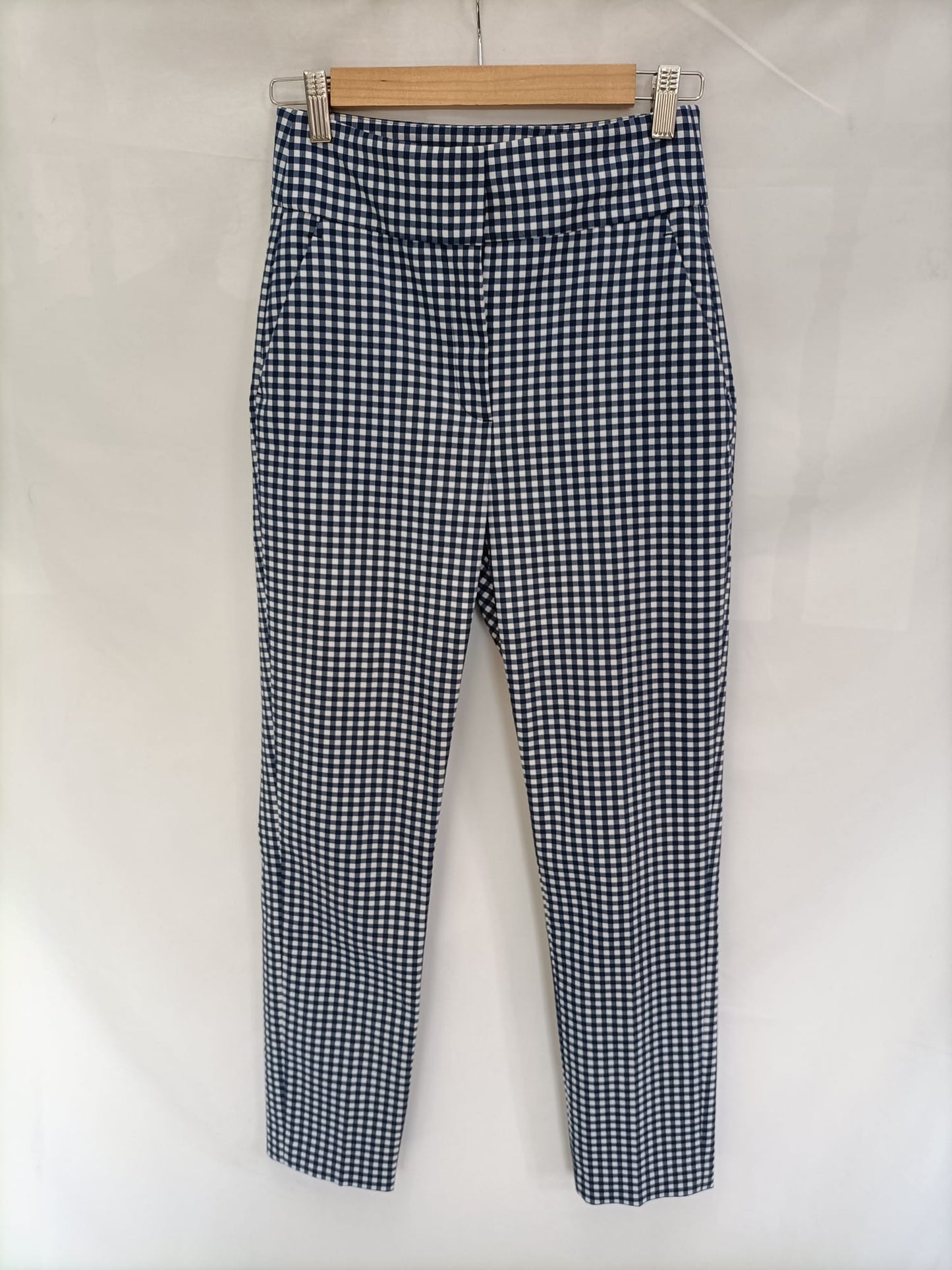 ZARA. Gingham trousers S.36