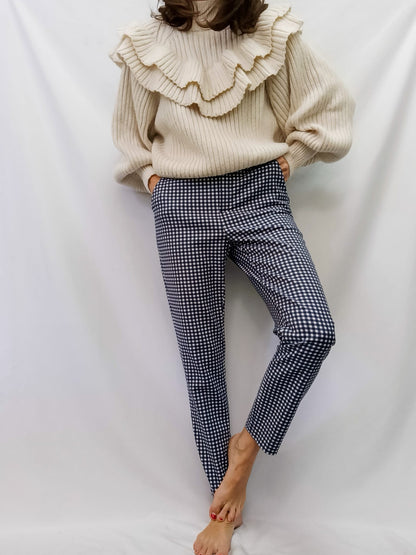 ZARA. Gingham trousers S.36