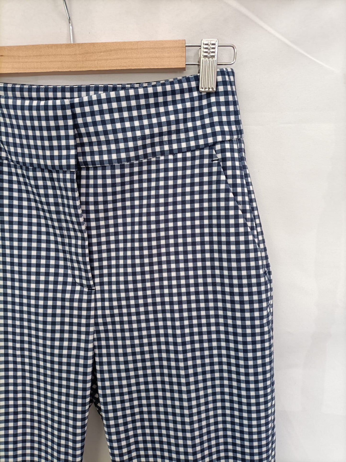 ZARA. Gingham trousers S.36