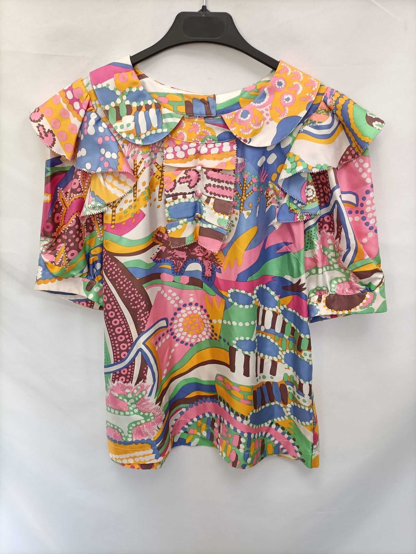 SEE BY CHLOÉ. Blusa seda colores T.40 (s/m)