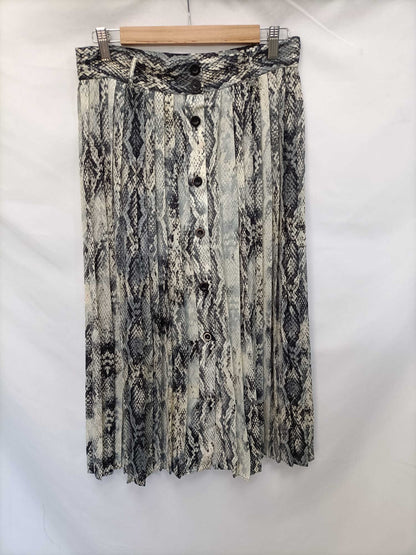 ZARA. Falda midi animal print T.l