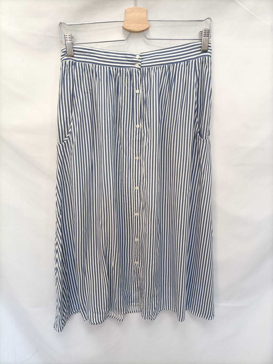 MANGO. Striped midi skirt Tm