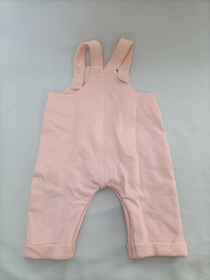 VERRBAUDRT. Strawberry pink overalls S. 3 months