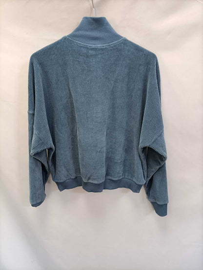 SÉZANE.Sudadera pana azul T.xs