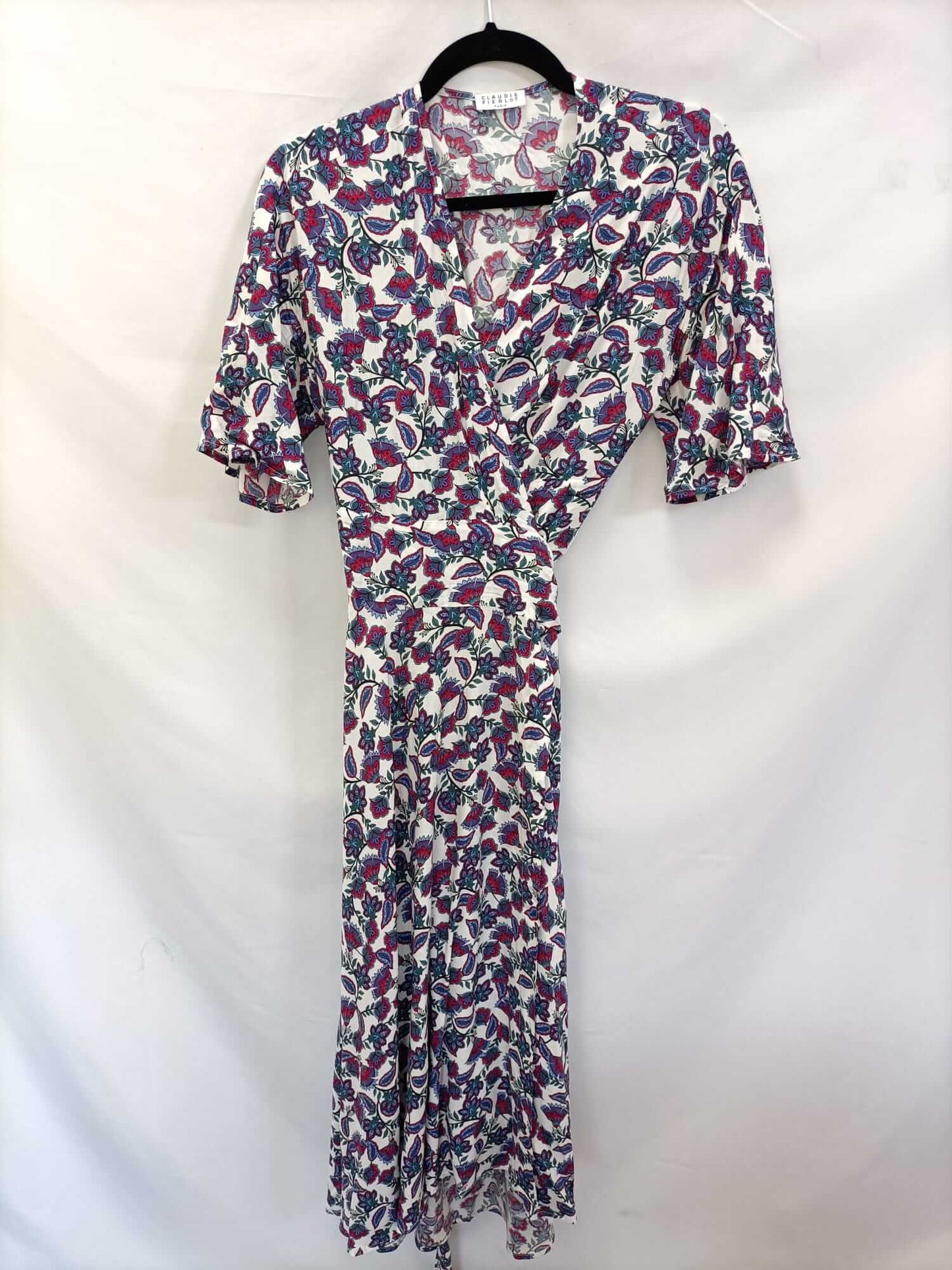 CLAUDIE PIERLOT.Vestido largo flores T.m/l