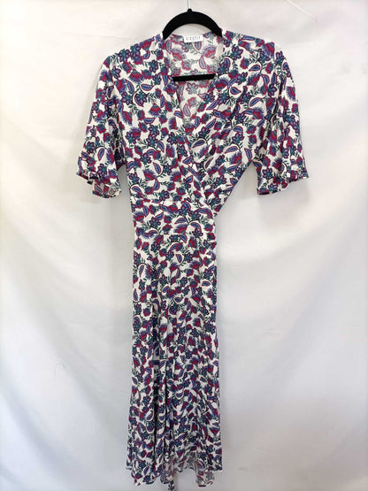 CLAUDIE PIERLOT.Vestido largo flores T.m/l