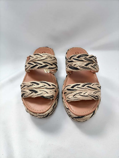 POPA. Sandalias rafia T.37