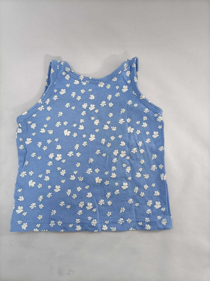 PRIMARK. Camiseta florecitas T.0-3 m