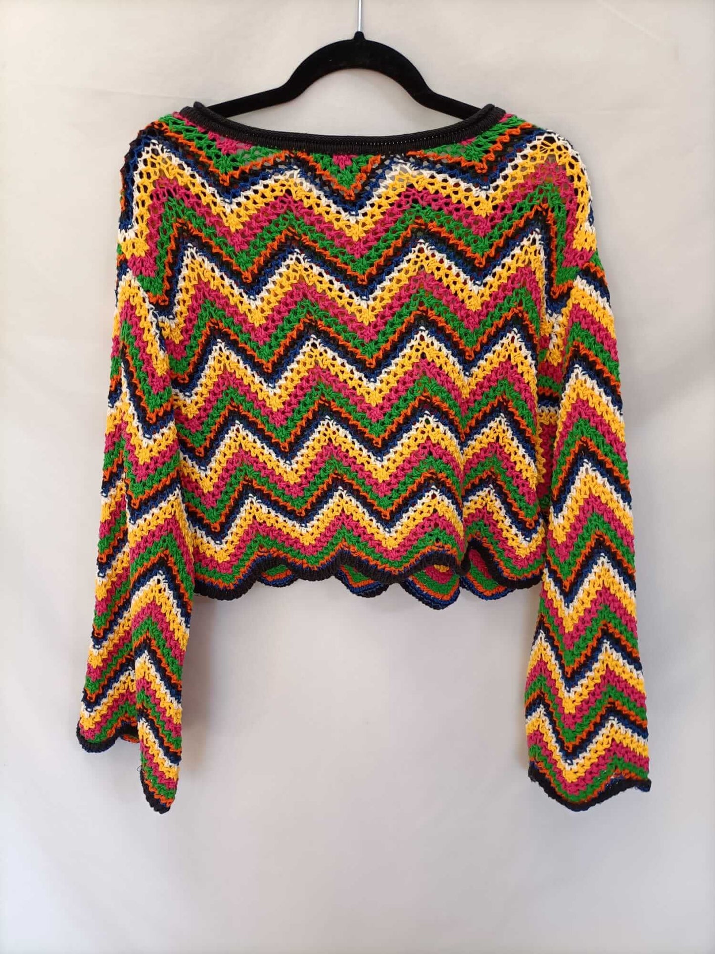 ZARA. Jersey punto colores troquelado T.s