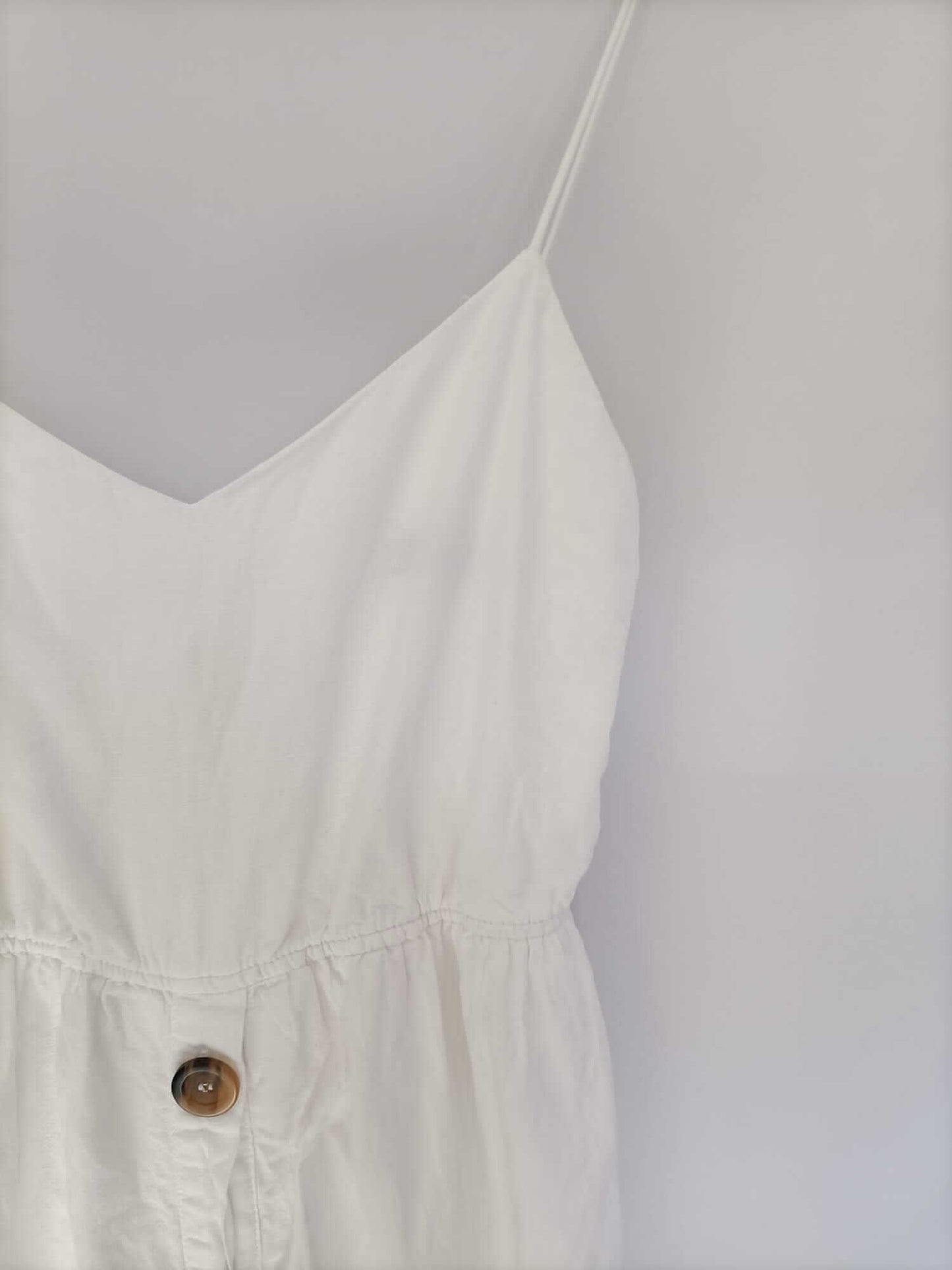 ZARA. Vestido blanco botones T.m