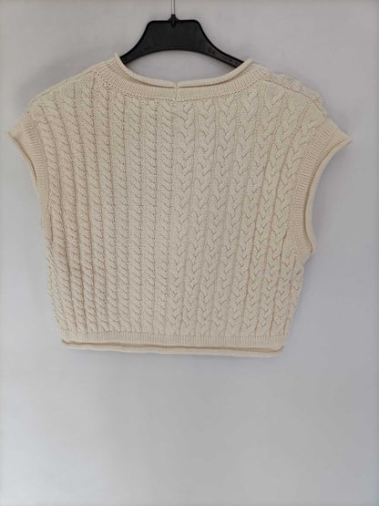 ZARA. Top beige punto T.s