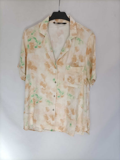 ZARA. Blusa manga corta T.s