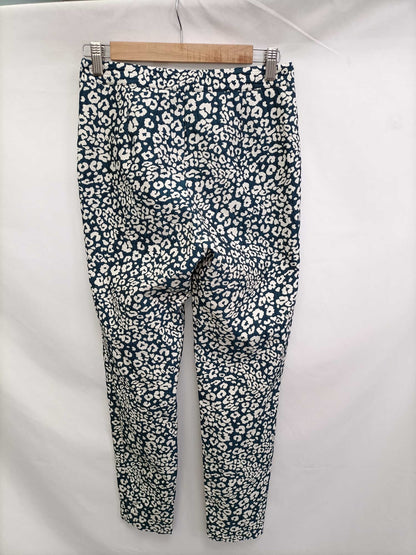 ZARA.Pantalones verde animal print T.s