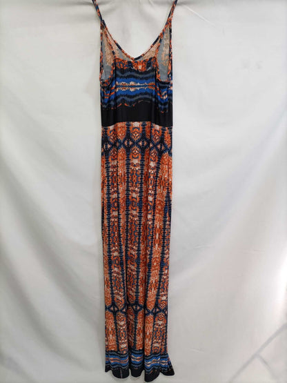 BOOHOO. Long printed dress S.38