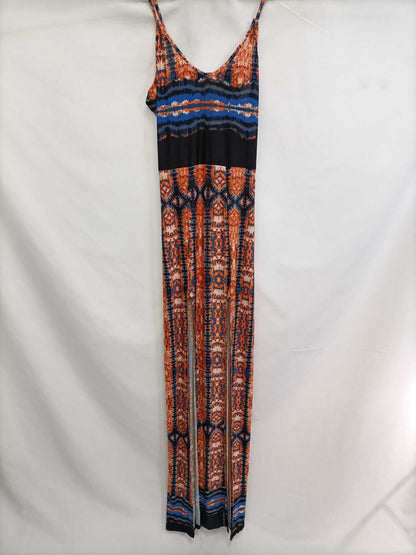 BOOHOO. Long printed dress S.38