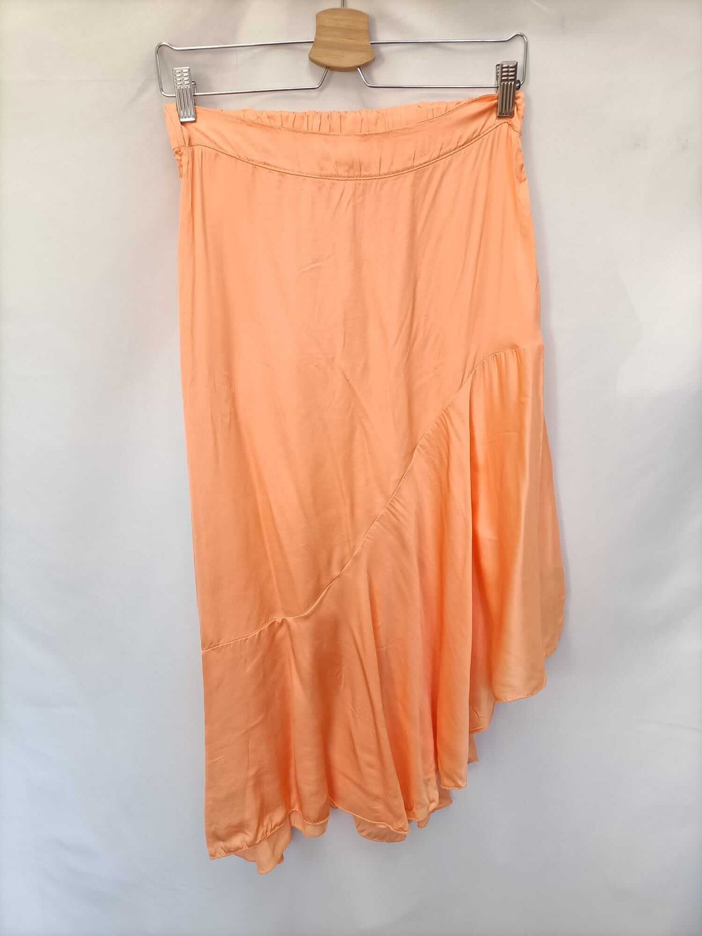 VIELA. Orange midi skirt TU (S/M)